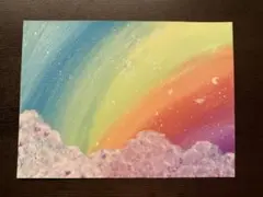 虹色の抽象画