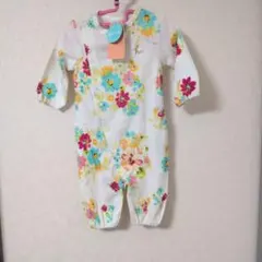 【新品タグ付き】hakka baby 2WAYロンパース　花柄　春　フリーサイズ