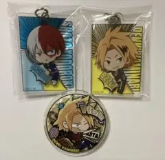 ヒロアカ 上鳴電気・轟焦凍 アクリルキーホルダー 缶バッチ