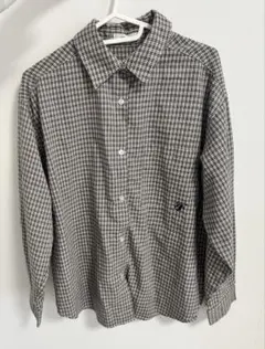 FOREVER 21 チェック 長袖 シャツ グレー 黒系