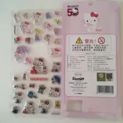 海外ライセンス　Hello Kitty 50周年記念シール　ボンボンドロップ