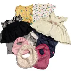 ロンパース 4点 スタイ5点 まとめ売り 70cm 女の子
