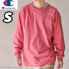 新品未使用 チャンピオン  6oz ガーメントダイ ロンT クリムゾン S