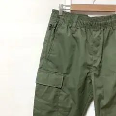 極美品　フィールドコア　カーゴパンツ　ワークパンツ　ウエストゴム　グリーン　S