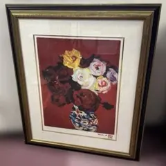 田渕眞兒　油絵　油彩　薔薇シリーズ　花　No.12 田渕眞兒 油絵 油彩 薔薇シリーズ 花 No.12-7 - メルカリ