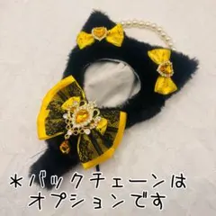 ぬい服　ちびぐるみ　10cm-12cmサイズ　ネコ耳　イエロー