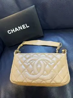 希少CHANEL チェーンショルダーバッグ　キャビアスキン　マトラッセ　レア