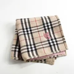 【美品✨】バーバリー BURBERRY タオルハンカチ ピンク チェック