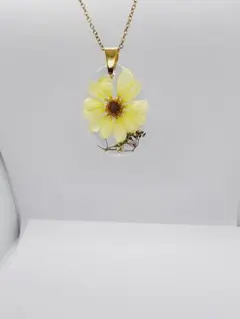 ひまわりネックレス ひまわりレジンネックレス 向日葵ペンダント 夏