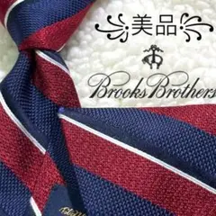 【美品✨】ブルックスブラザーズ レップストライプ 濃紺赤白 ジャガード USA製