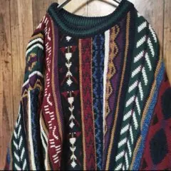 CHAPS Ralph Lauren 総柄3Dニット L