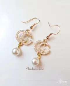 ccロゴフックピアス☆パール
