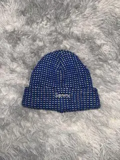Supreme ニット帽 ビーニー ブルー ブラックのサムネイル