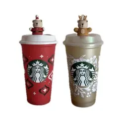 スターバックス リユーザブルカップ 2個セット ベアリスタキャップ付