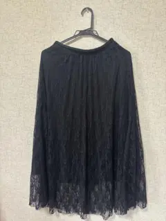 GU レース ロングスカート ブラック S