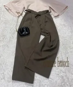 couture brooch ベルト付き　ワイドパンツ