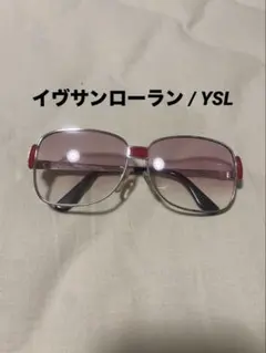イブサンローラン YVES SAINT LAUREN スクエア サングラス 赤