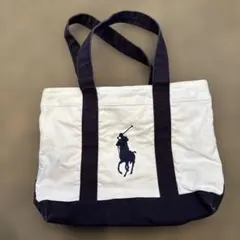 Ralph Lauren トートバッグ ホワイト/ネイビー
