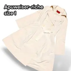 アプワイザーリッシェ スプリングコート ミドル丈 日本製 ナイロン素材【S相当】