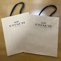 COACH コーチ ショッパー クラフトブラウンショップ袋 2枚 即購入OK