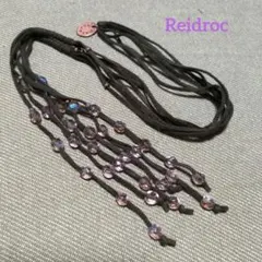 Reidroc ♡ レザーネックレス　ラリエット ビーズ付　ワールド