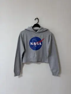 FOREVER21 パーカー 【S】 レディース NASA クロップド グレーのサムネイル