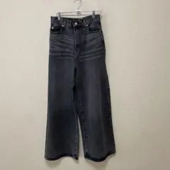 新品★INGNI イング★グリッター ラメ デニム ワイドパンツ★グレー★S