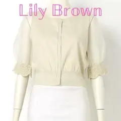 匿名配送 袖透けニットカーディガン リリーブラウン カーディガン ホワイト