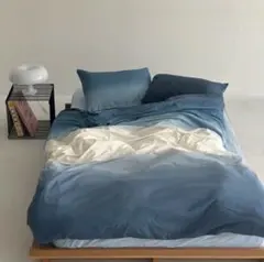 新品　art of black ブルー グラデーション 布団カバーセット