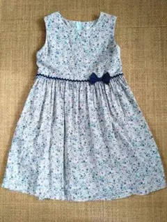 Fam Marilyn　130　花柄　ワンピース ブルー系