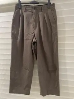 tk.TAKEOKIKUCHI ツータックワイドチェックパンツ Lのサムネイル