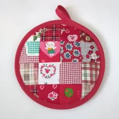 ハンドメイド 鍋敷き ポットマット 17cmのサムネイル