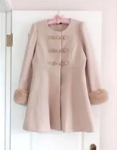 【12/16まで】　evelyn エブリン タックビットコート　ピンク　コート