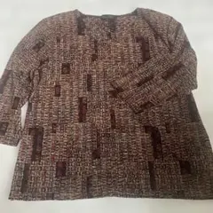 シニア向けMono Platin 幾何学模様 七分袖トップス