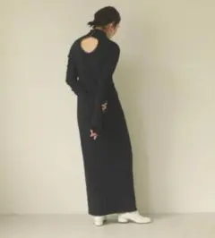 TODAYFULブレードパイピングニットドレス ブラック 38 TODAYFUL（トゥデイフル）の「ブレードパイピングニットドレス
