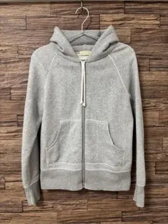【Drawer】★ジップアップパーカー★グレー★レディース★日本製　ドゥロワー