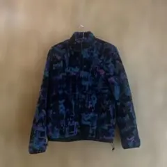 大幅値下American eagle▶︎フリースジッパージャケット黒紫の幾何学模様