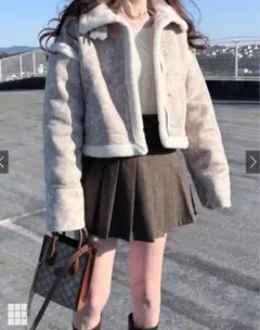 GRL ムートンボアライダースジャケット[k9332f]