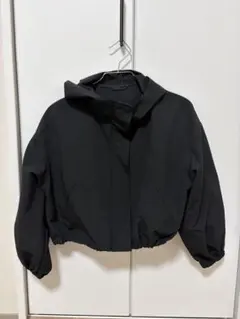 GU フード付きクロップドジャケット Sサイズ ブラック
