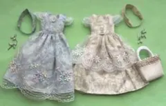 リカちゃん　ブライス　ハンドメイドワンピースセット　パステル