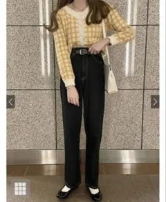 新品未使用 GRL テーパードデニムパンツ XS (CU382)