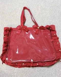 ザッカマート A3フリルデザイン痛バッグ用トートバッグ5周年ver ワインレッド