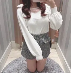 最終値下げ evelyn ギンガムチェックショートパンツ