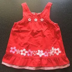 大幅値下げ❤️美品　ミキハウス　ワンピース デニム　ジャンパースカート　80㎝