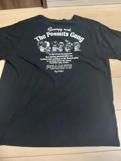 PEANUTS スヌーピー 集合バックプリントTシャツ メンズLL 黒