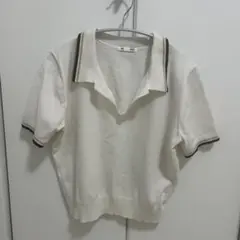 GU ホワイト 半袖ポロシャツ M