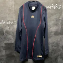 adidas BASEBALL モックネック アンダーシャツ ネイビー Lのサムネイル