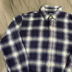 JOURNAL STANDARD ネルシャツ オンブレチェック柄 長袖シャツ 青