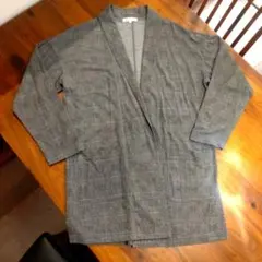 THE SHOP TK グレー チェック柄 カーディガン Mのサムネイル