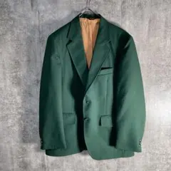 ヴィンテージ調 グリーンテーラードジャケット USA製 レトロカラー　カジュアル